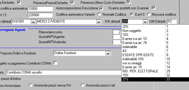 Iva di default